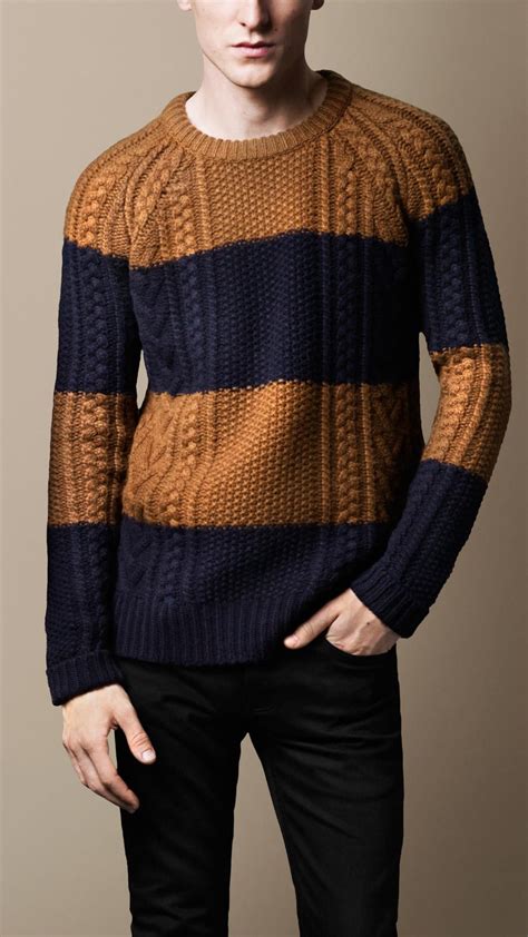 burberry pullover herren grau|Men’s Luxury Knitwear .